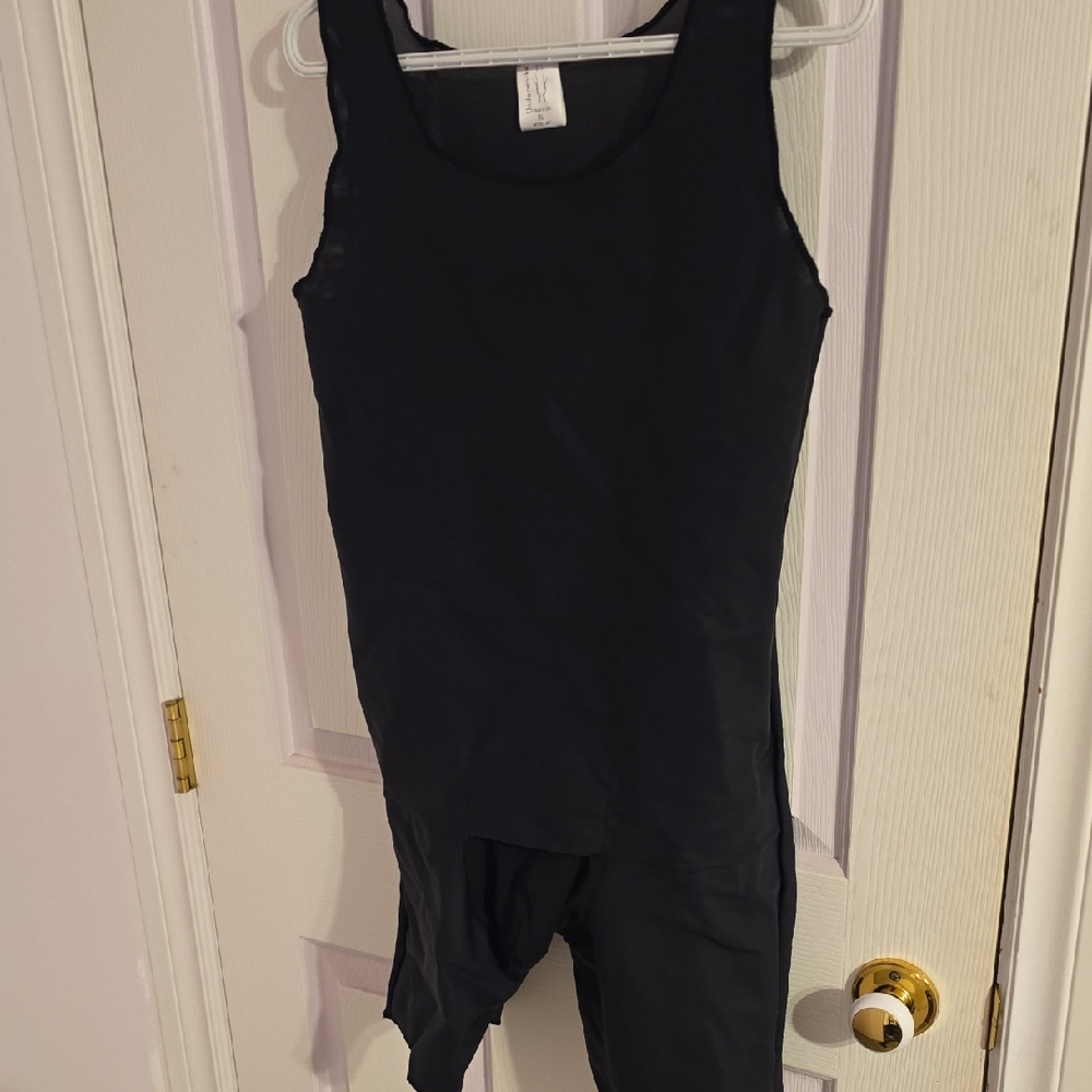 Black Compression Binder Tanksuit